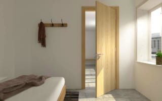 Lắp cửa gỗ composite cho căn hộ chung cư T&T River View