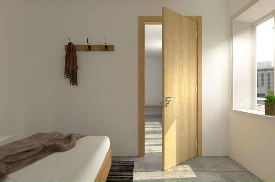 Lắp cửa gỗ composite cho căn hộ chung cư T&T River View